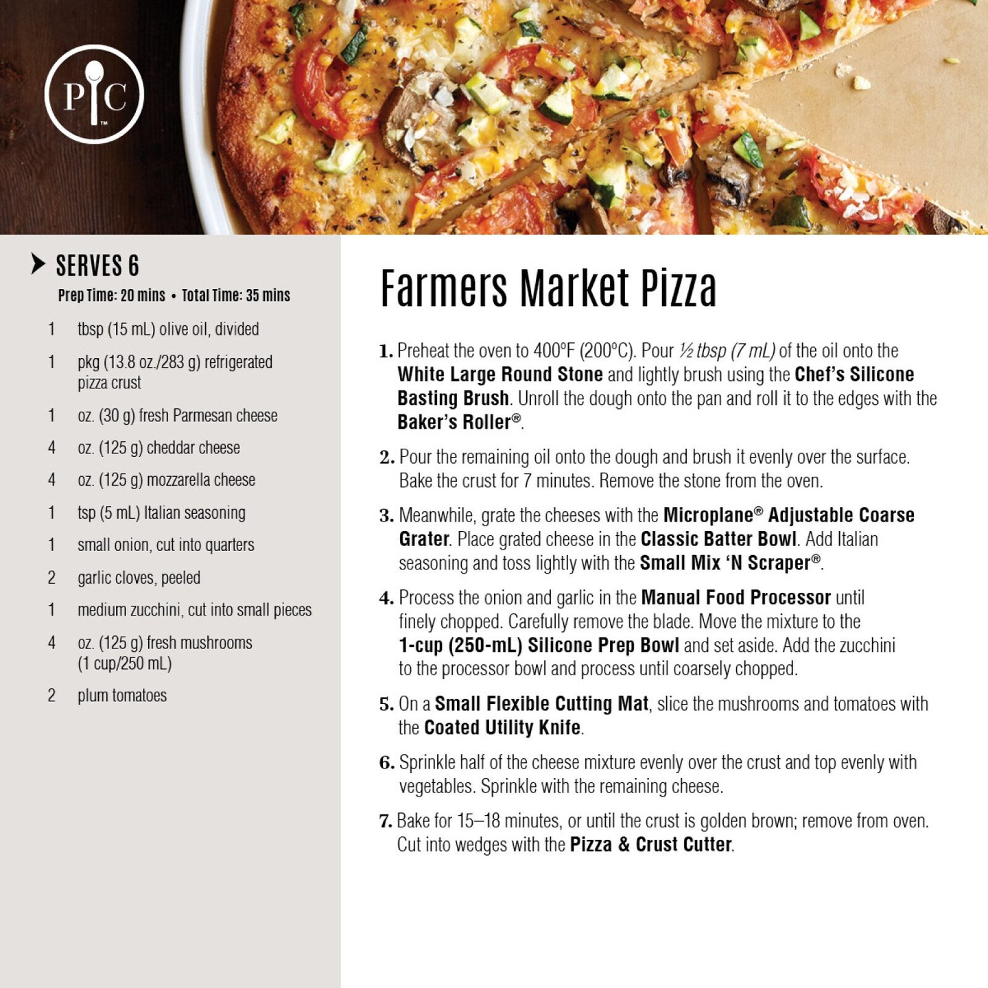 Farmers Markets season is in full swing.  Pair that fresh produce with pizza night, and it's a win, win!

What is your favorite veggie for topping pizza?