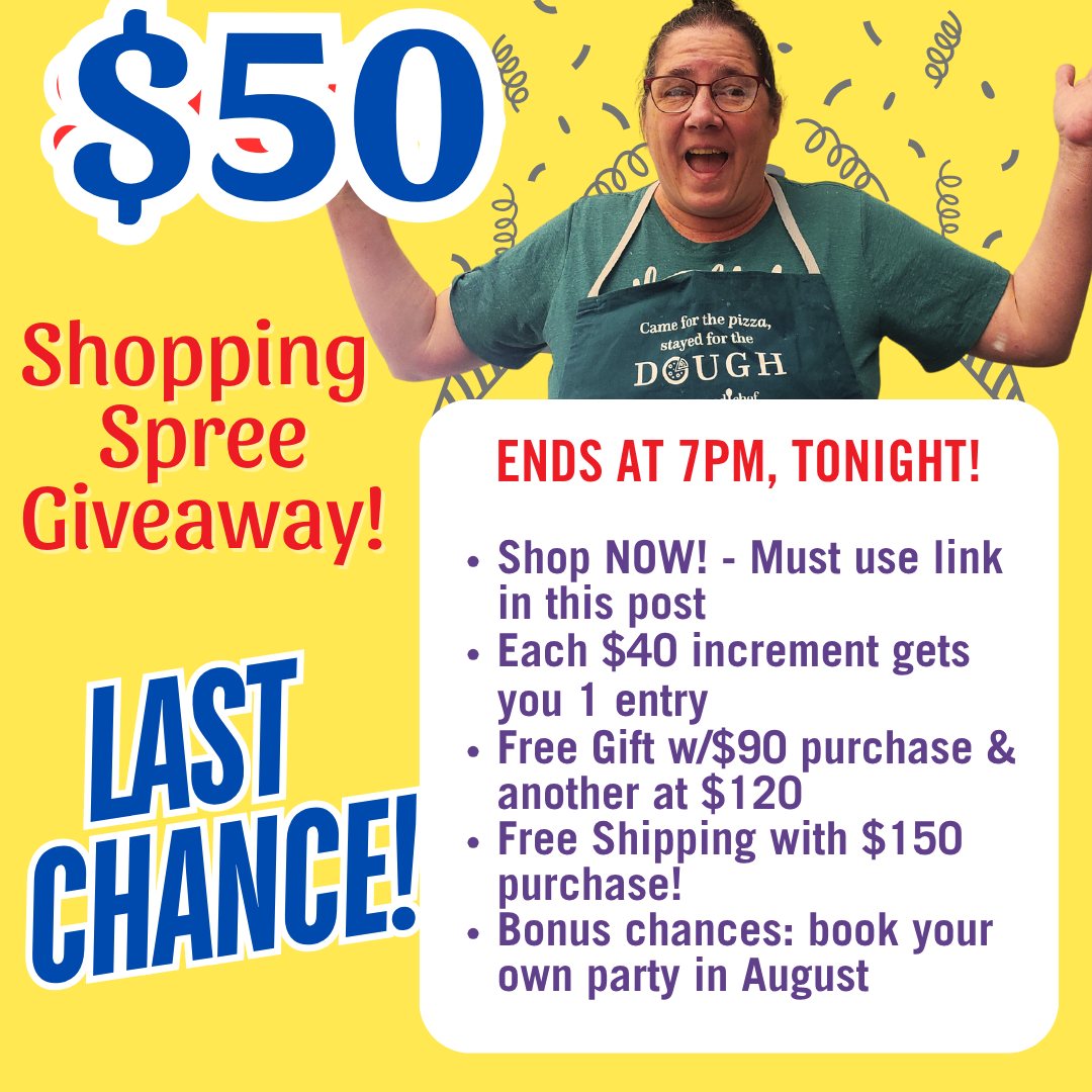LAST DAY - STILL TIME TO GRAB YOUR CHANCE TO BE THE MYSTERY HOST!
 My Mystery Host Shopping Spree Giveaway has GROWN to 💲5️⃣0️⃣ in FREE products, along with additonal host reward discounts,  and will likely continue to grow today! TODAY is the last day!
Share the link and help this amount grow!
Shop HERE >> brenda-haywood.com/links and choose the Mystery Host link.
DON'T FORGET that you Earn 25 bonus points when you book your own August party! Super busy? How about a Share the Link or text party? 
Don't miss out on this amazing opportunity! 🎉 #MysteryHost #FreeProduct #PamperedChef #ShopNow