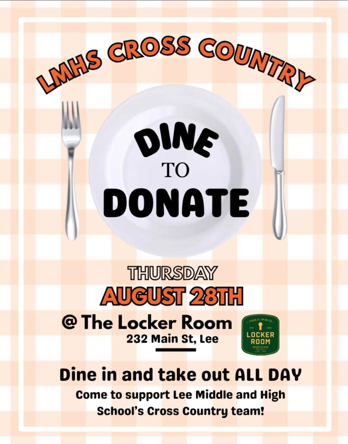 Save the date and dine out to support Lexi's cross country team.