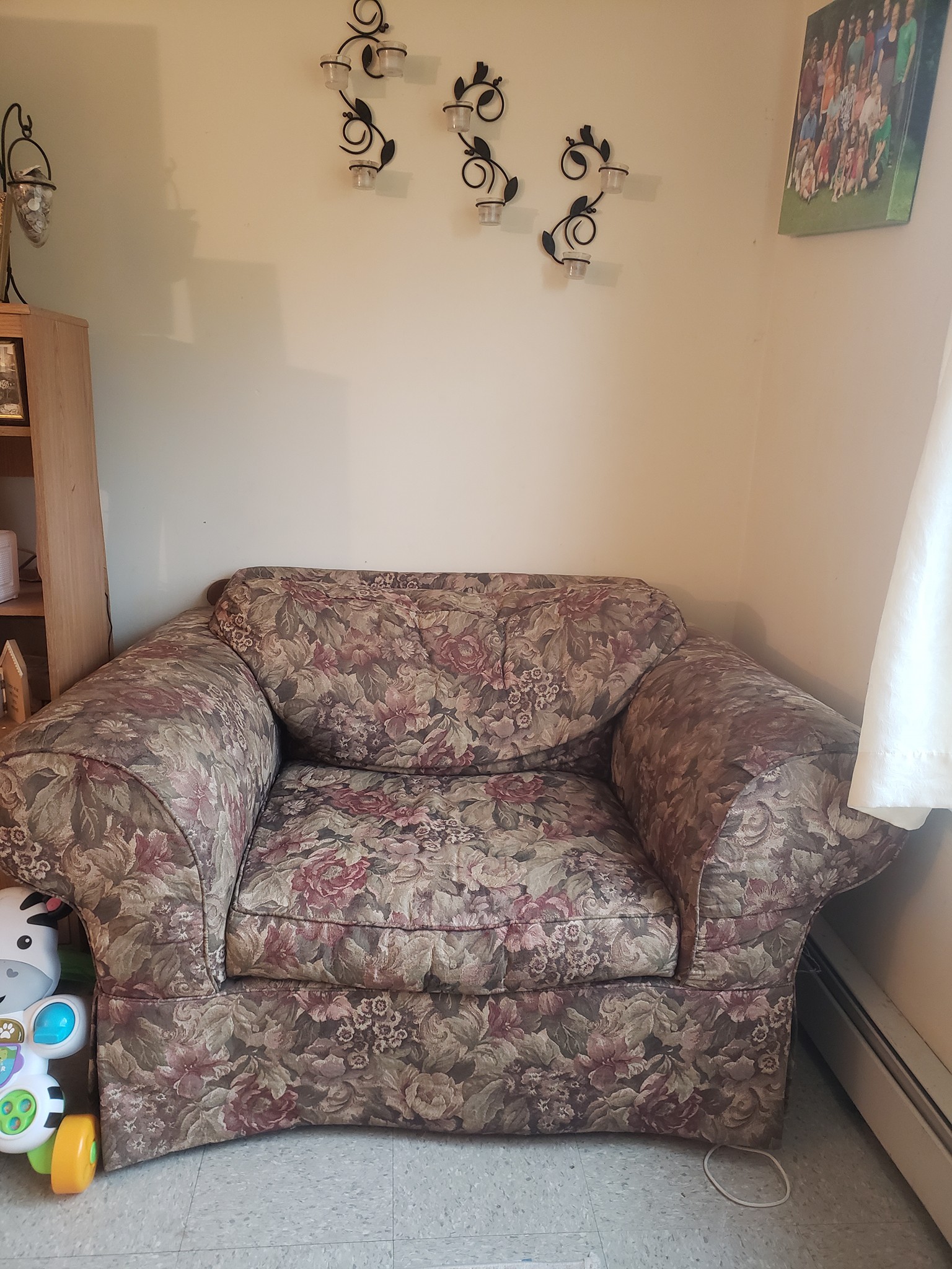Looking to make room in my living room, and parting with this chair.  Smoke free/Pet free home, in Lee.  Does anyone know of someone that might want it? Or a service that could pick it up for free for me?