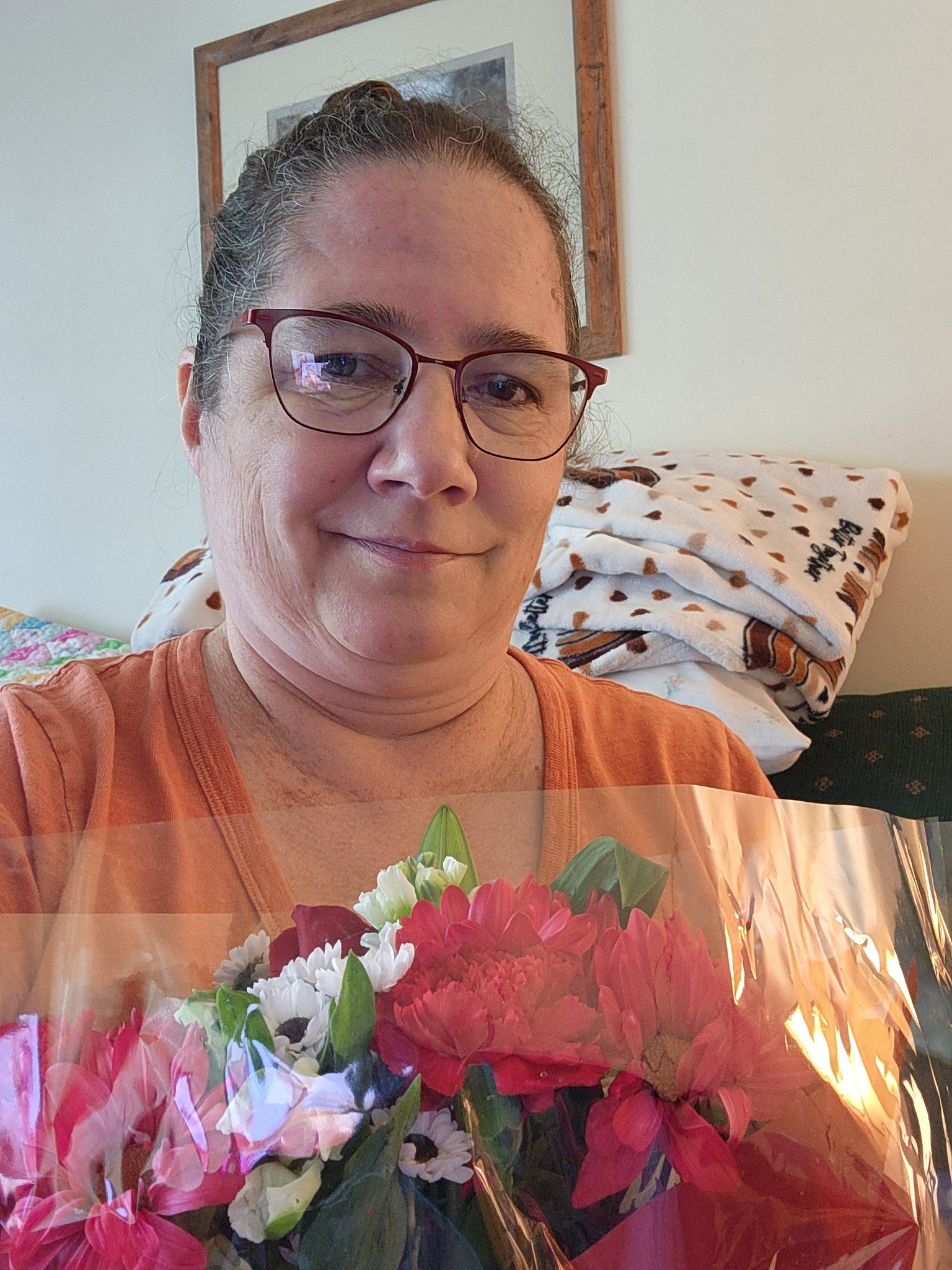 Happy Mother's Day to all the mom's and mom figures out there.  My daughter brought me flowers earlier in the week, and I am enjoying their beauty!